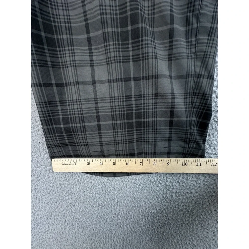 Nike Golf Dri Fit Shorts Mens 34 Gray Black Plaid 12